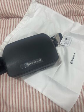 lululemon athletica Black Leather Belt Bag